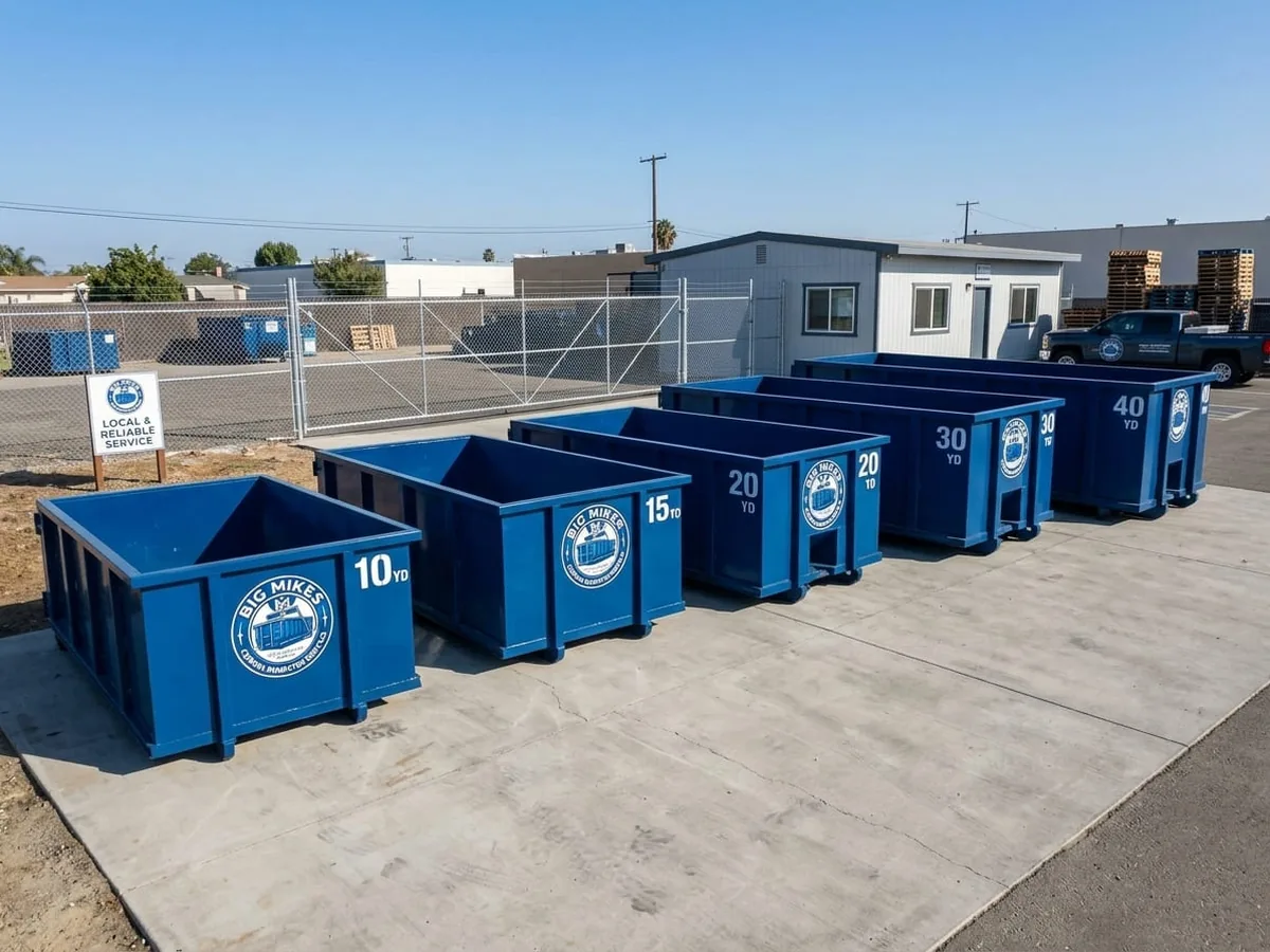 Roll-off dumpster sizes available in Corona, CA
